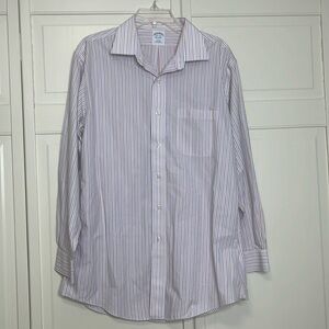 BROOKS BROTHERS Men’s Slim Fit No-Iron Long Sleeve Dress Button Up Shirt